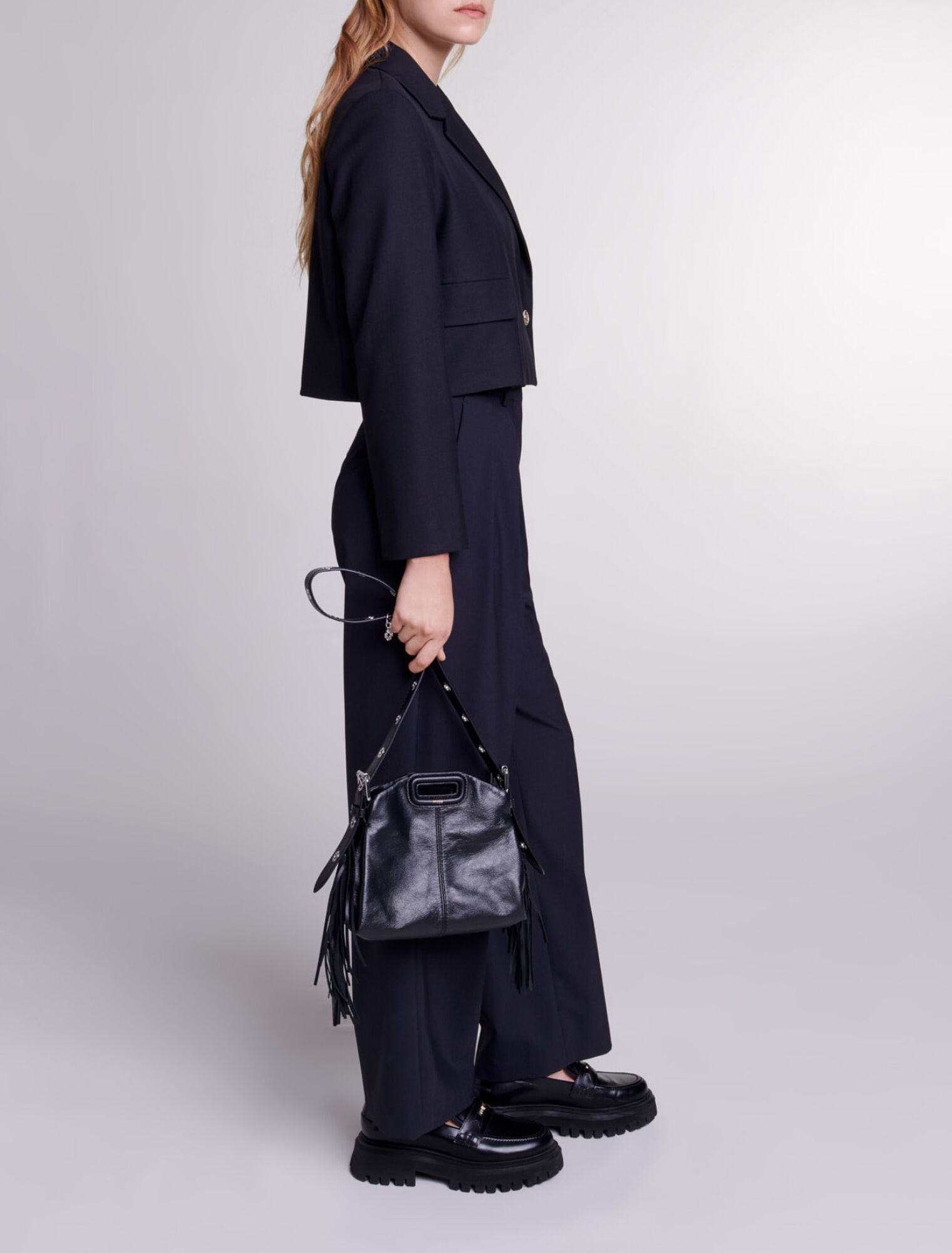 Short straight-fit jacket