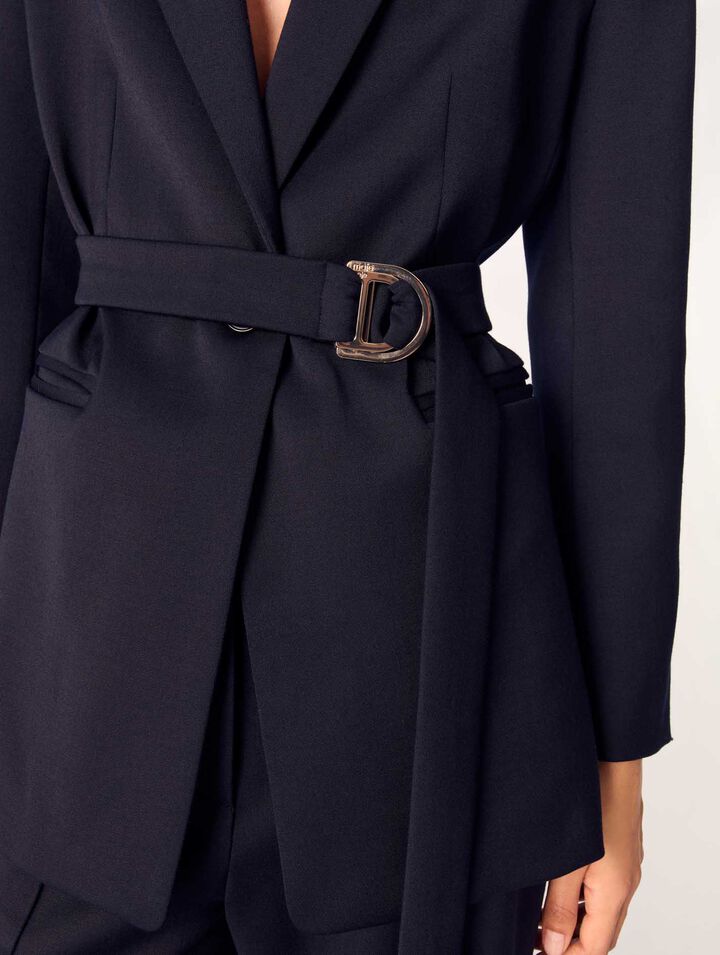 Kostümjacke mit plissiertem Rücken