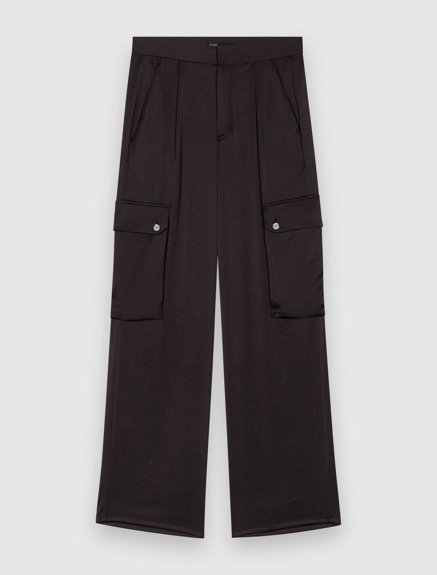 Satinartige Cargohose