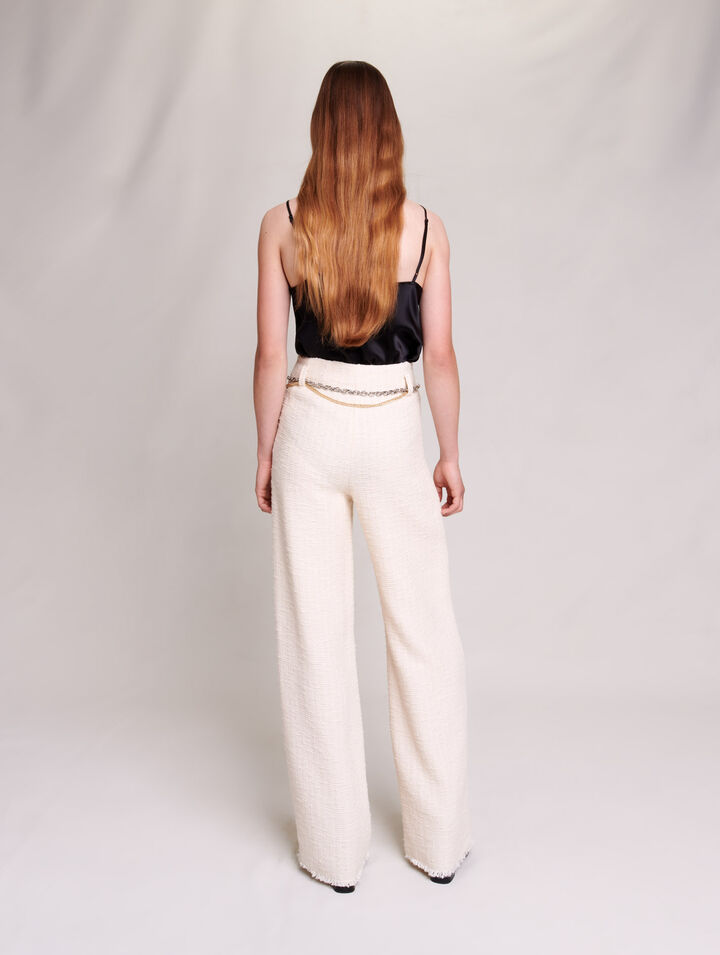 Weite Tweed-Hose