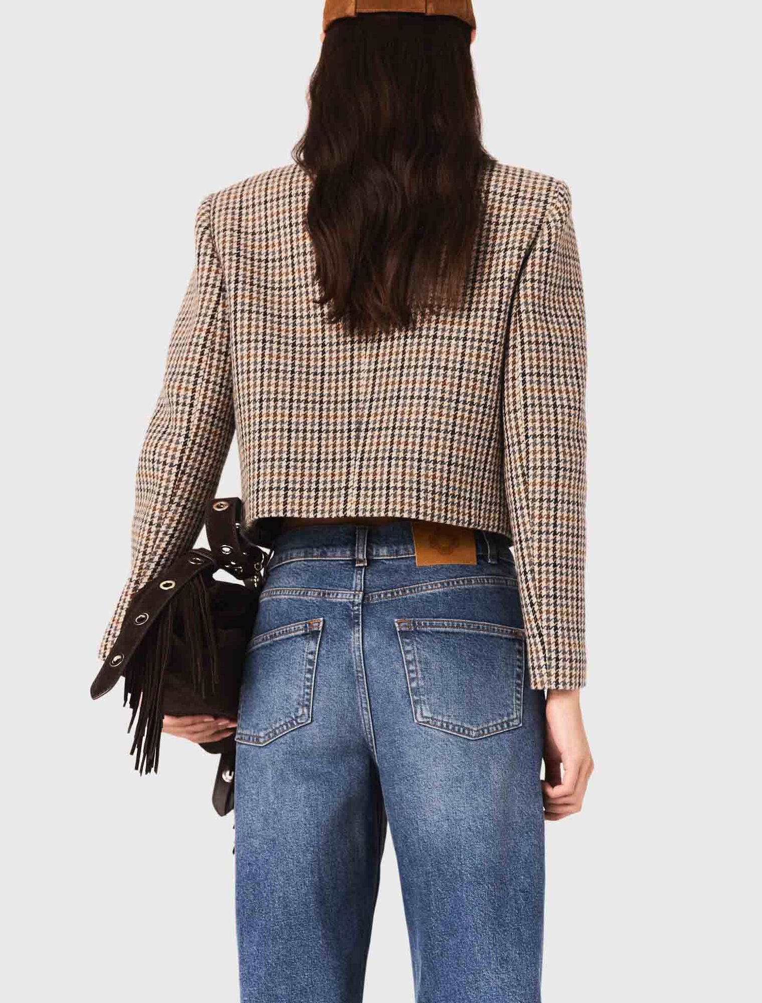 Kurze karierte Jacke