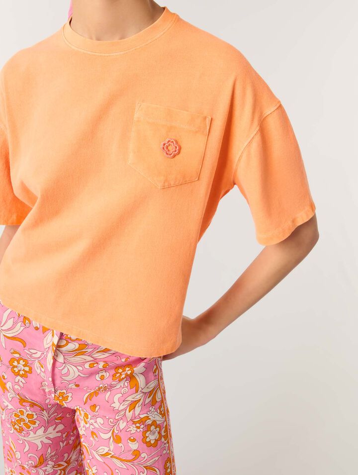 T-Shirt mit Zierlogo