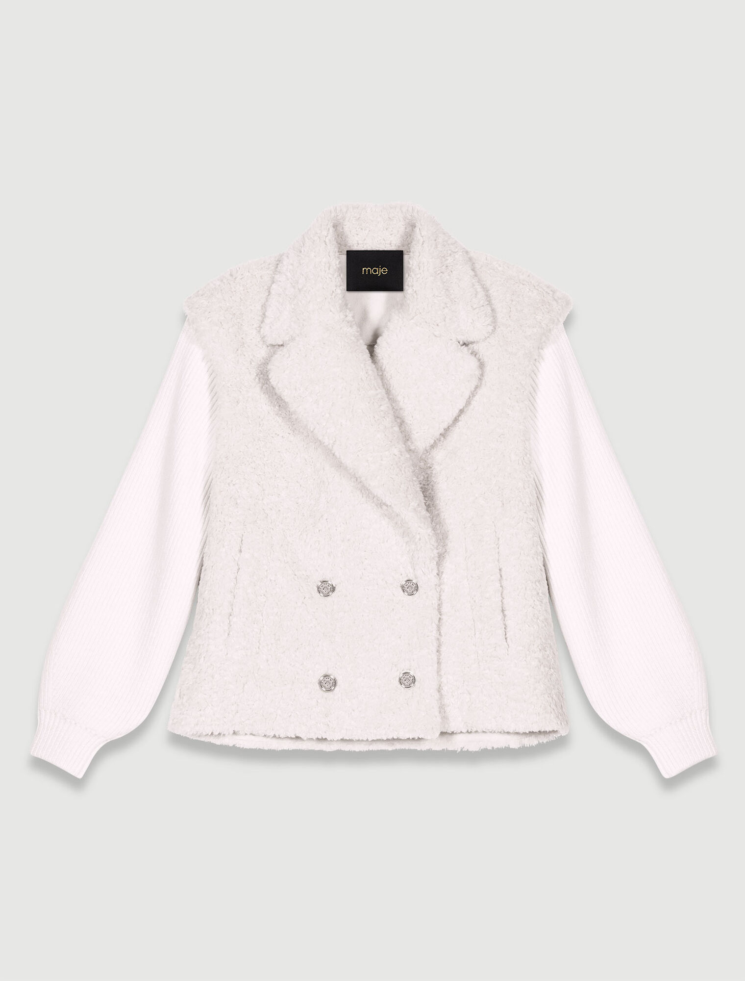 Blouson aus 2 Materialien