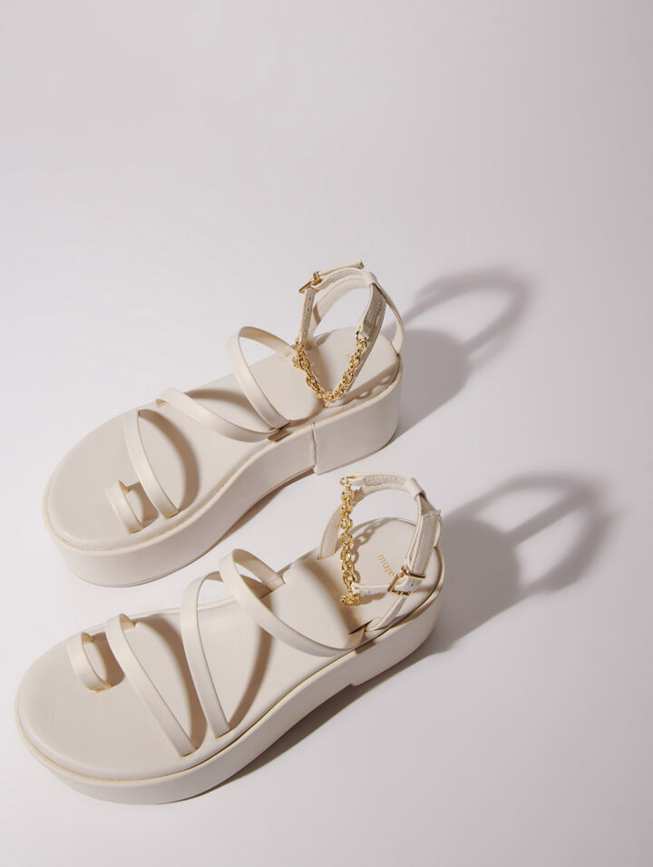Keilsandalen aus Leder