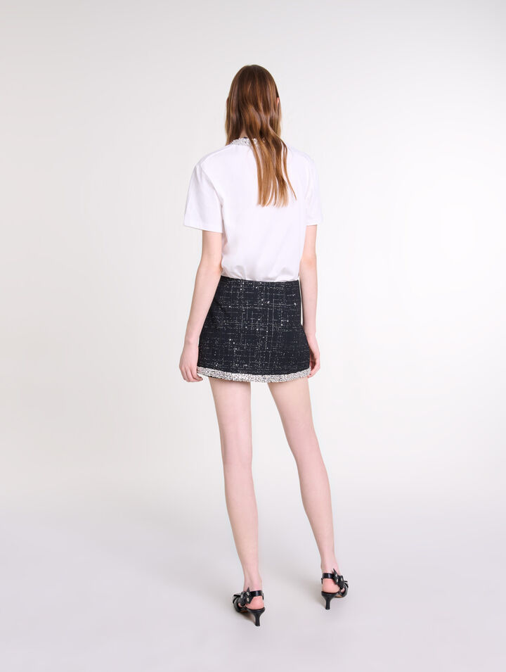 Shorts-Rock mit Pailletten