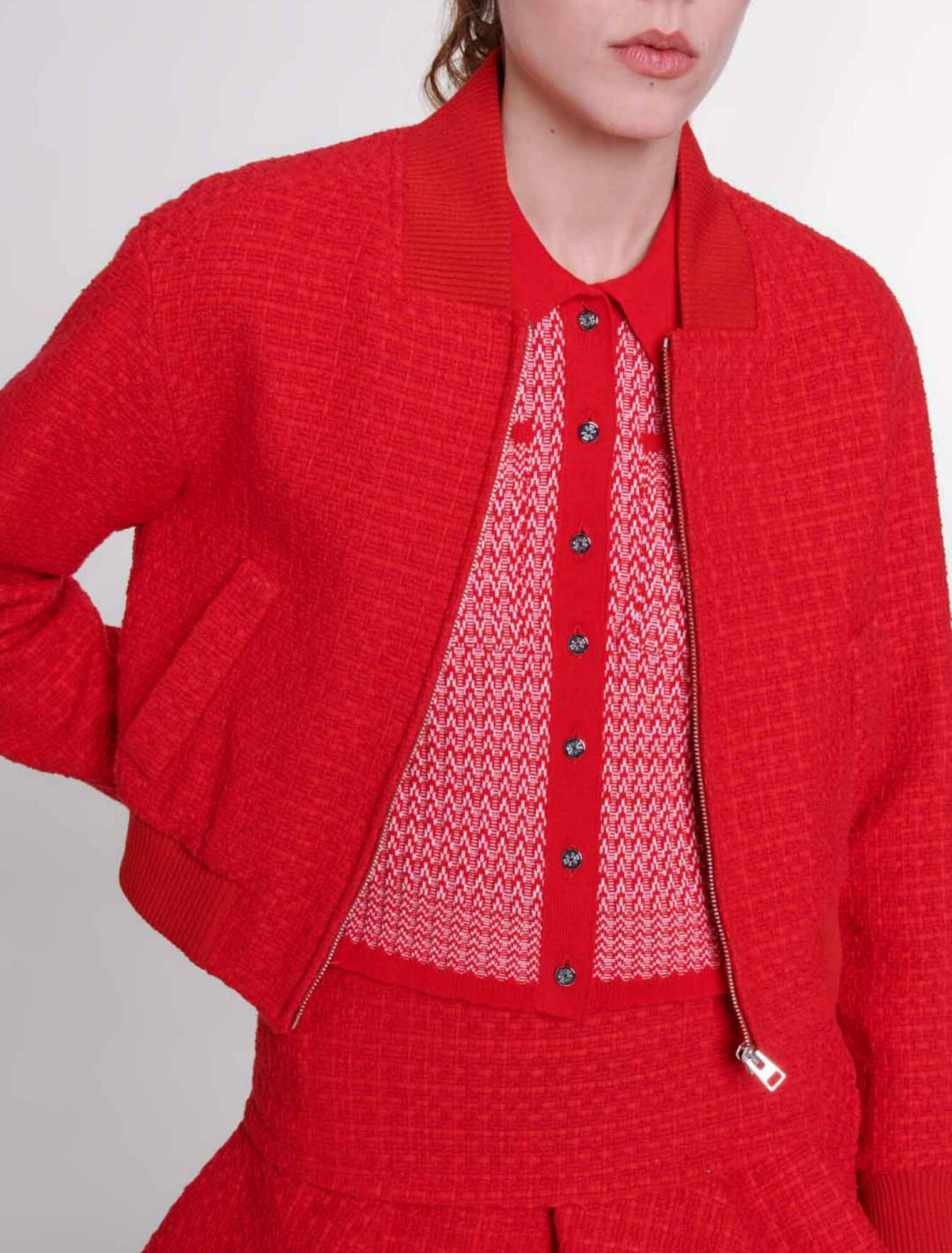 Kurzer Blouson aus Tweed