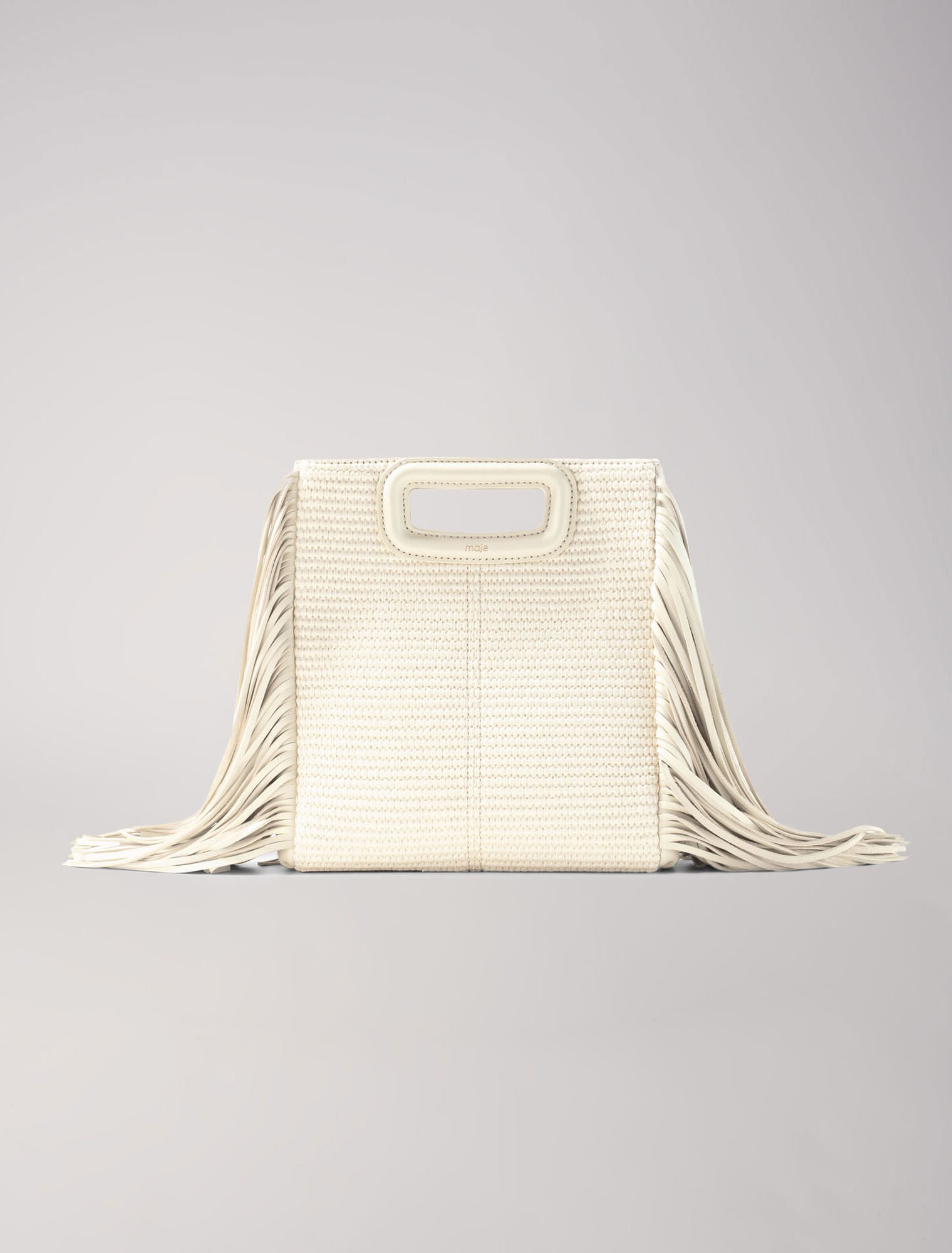 M-Tasche aus Stoff und Bast