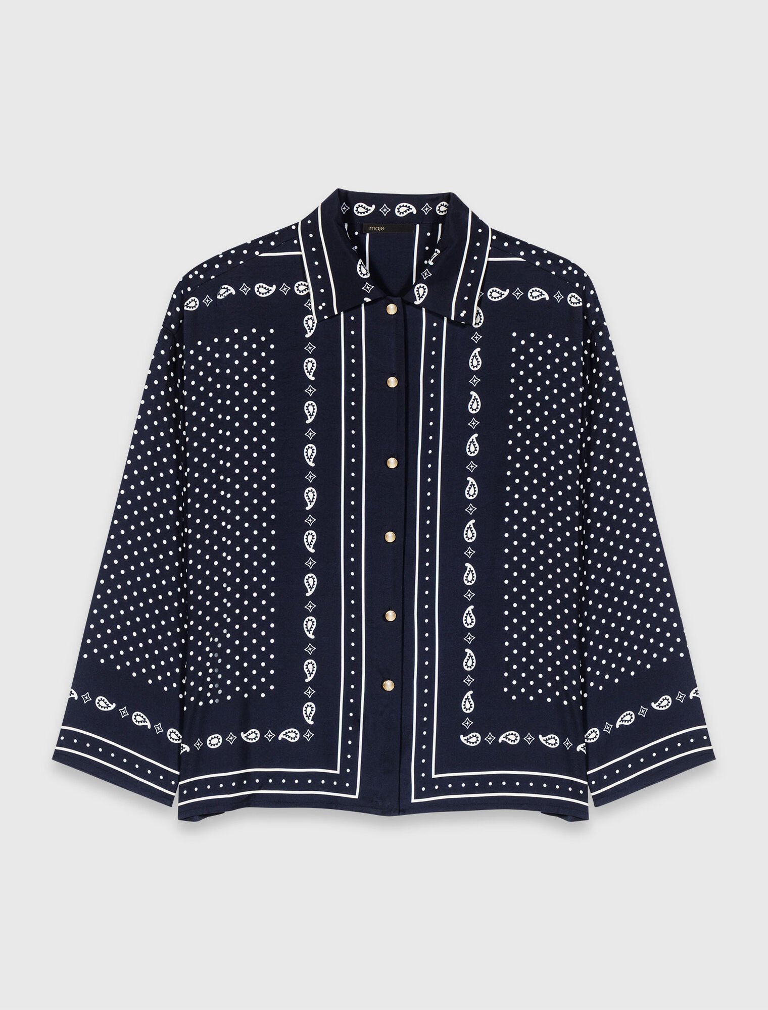 Flie&szlig;endes Hemd mit Druckmuster