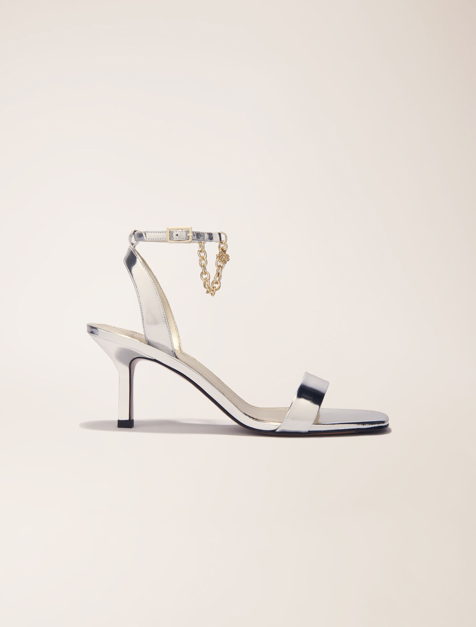Sandalen mit Absatz aus Leder