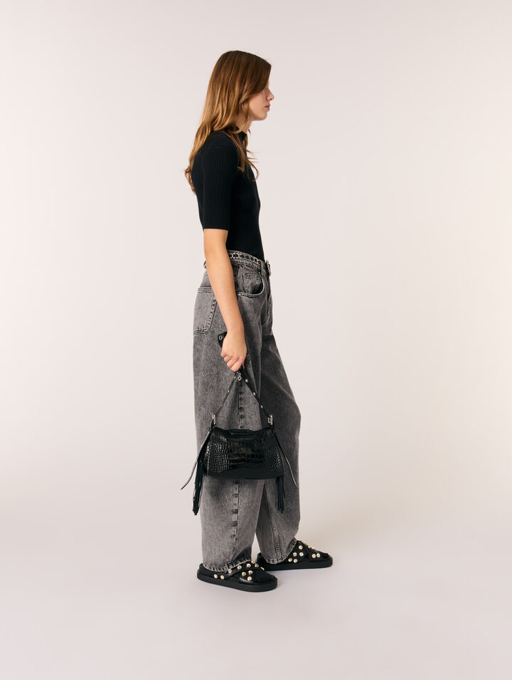 Tasche Miss M Mini, geprägtes Leder