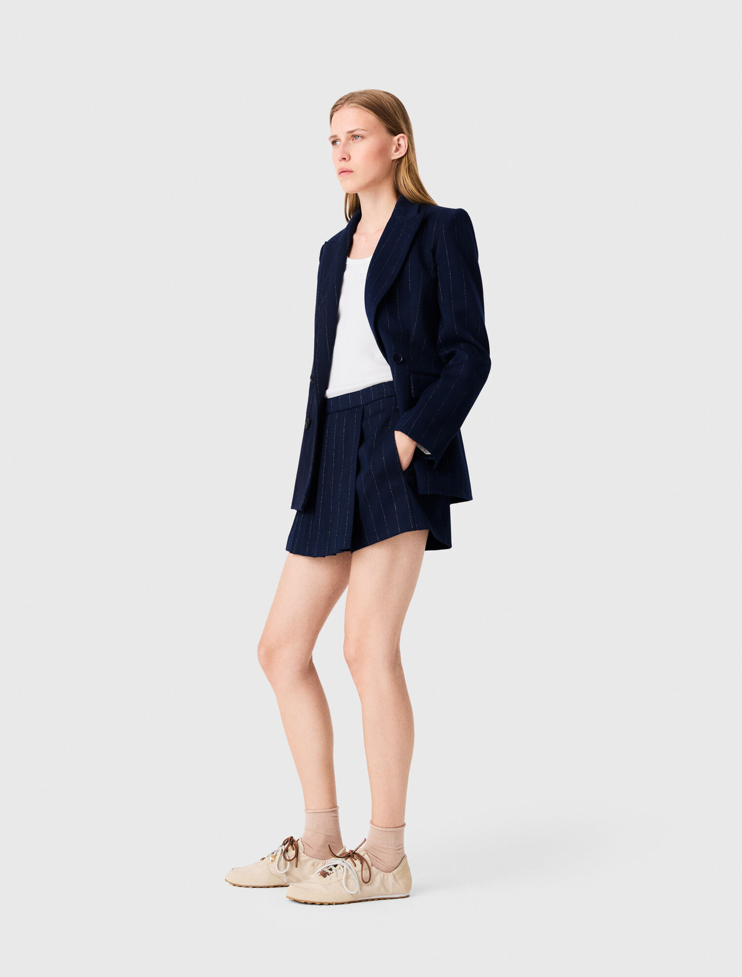 Ma&szlig;geschneiderte Shorts mit Lurex