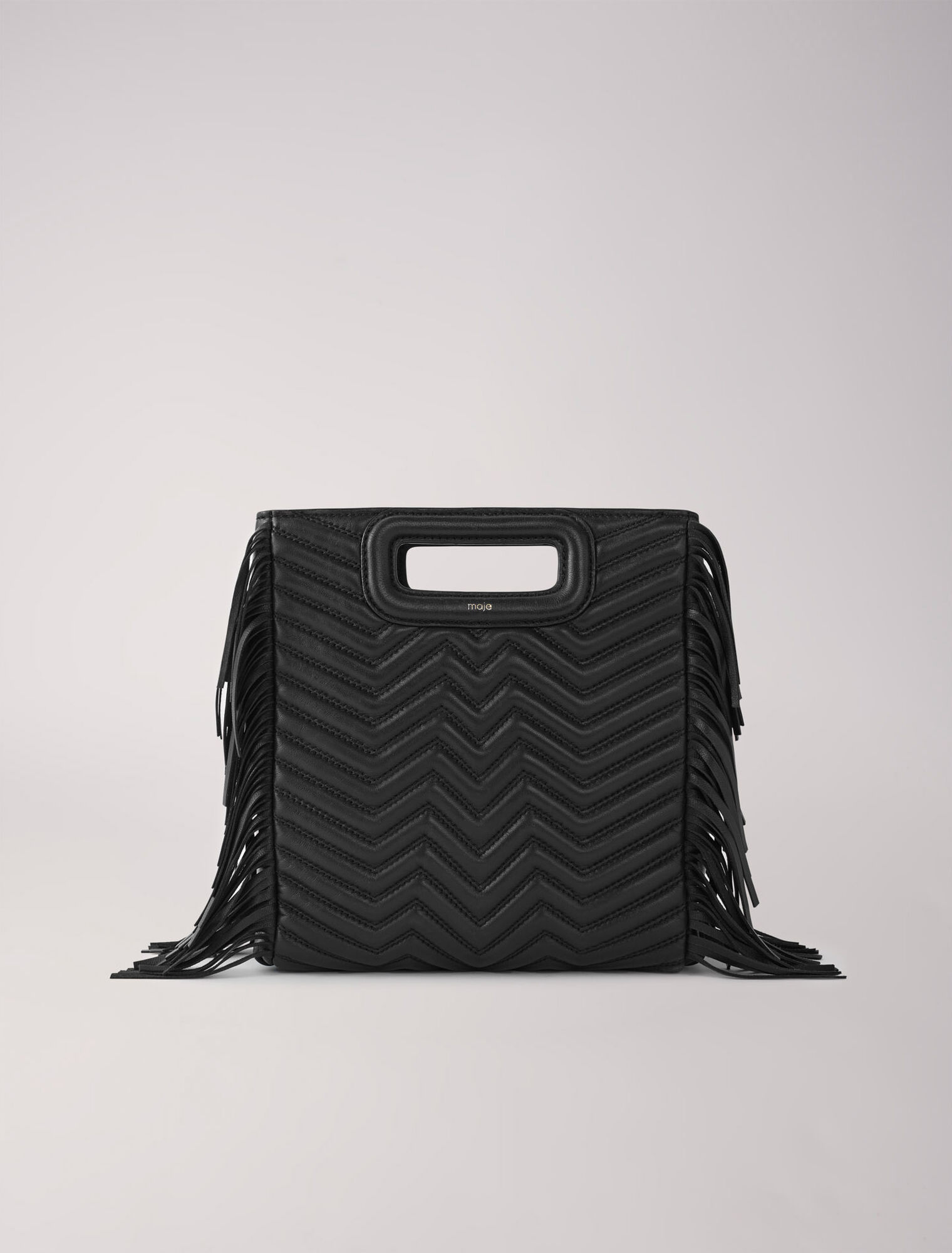 M Tasche aus gestepptem Leder