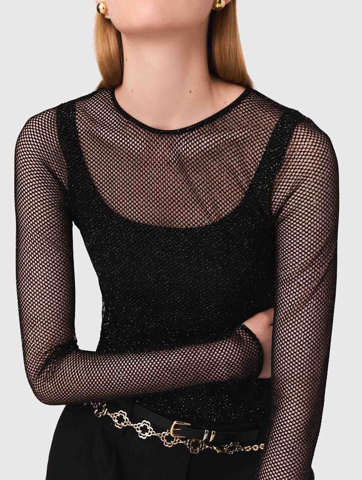 Strass-Top aus Jersey