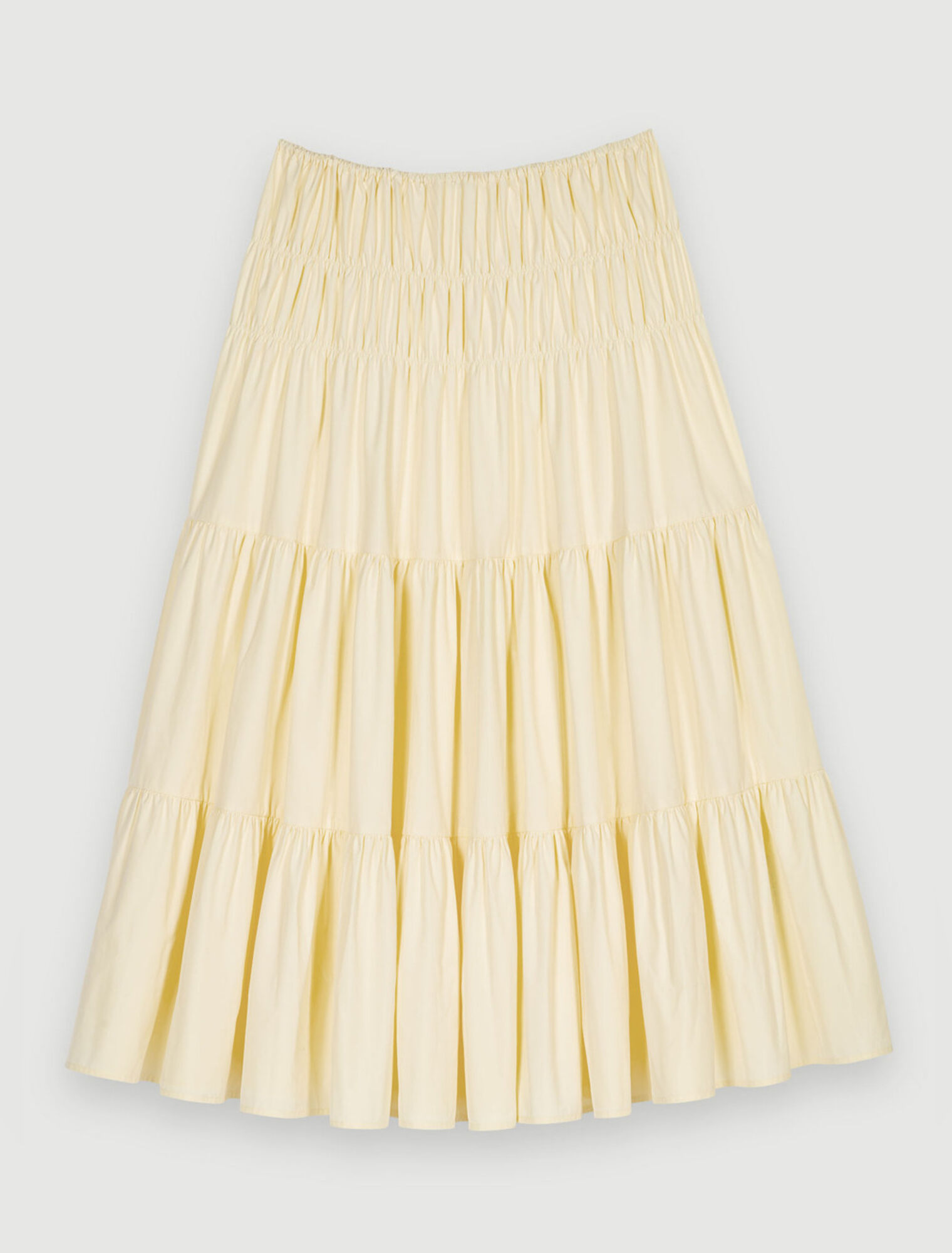 Langer Rock mit Raffungen