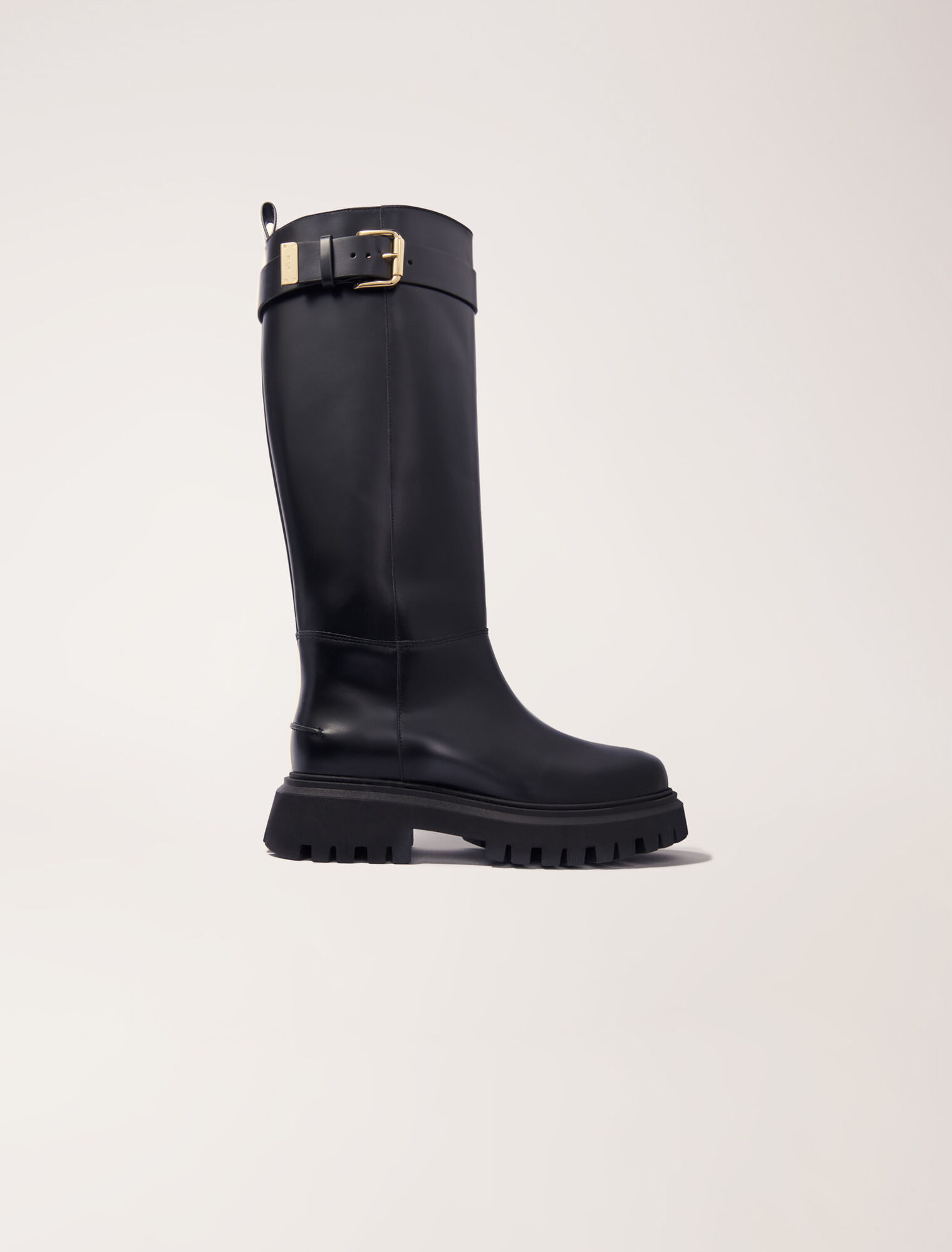 Lederstiefel mit Schnalle