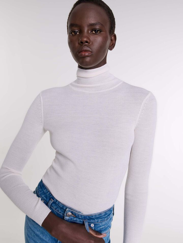 Pullover aus Wolle und Seide