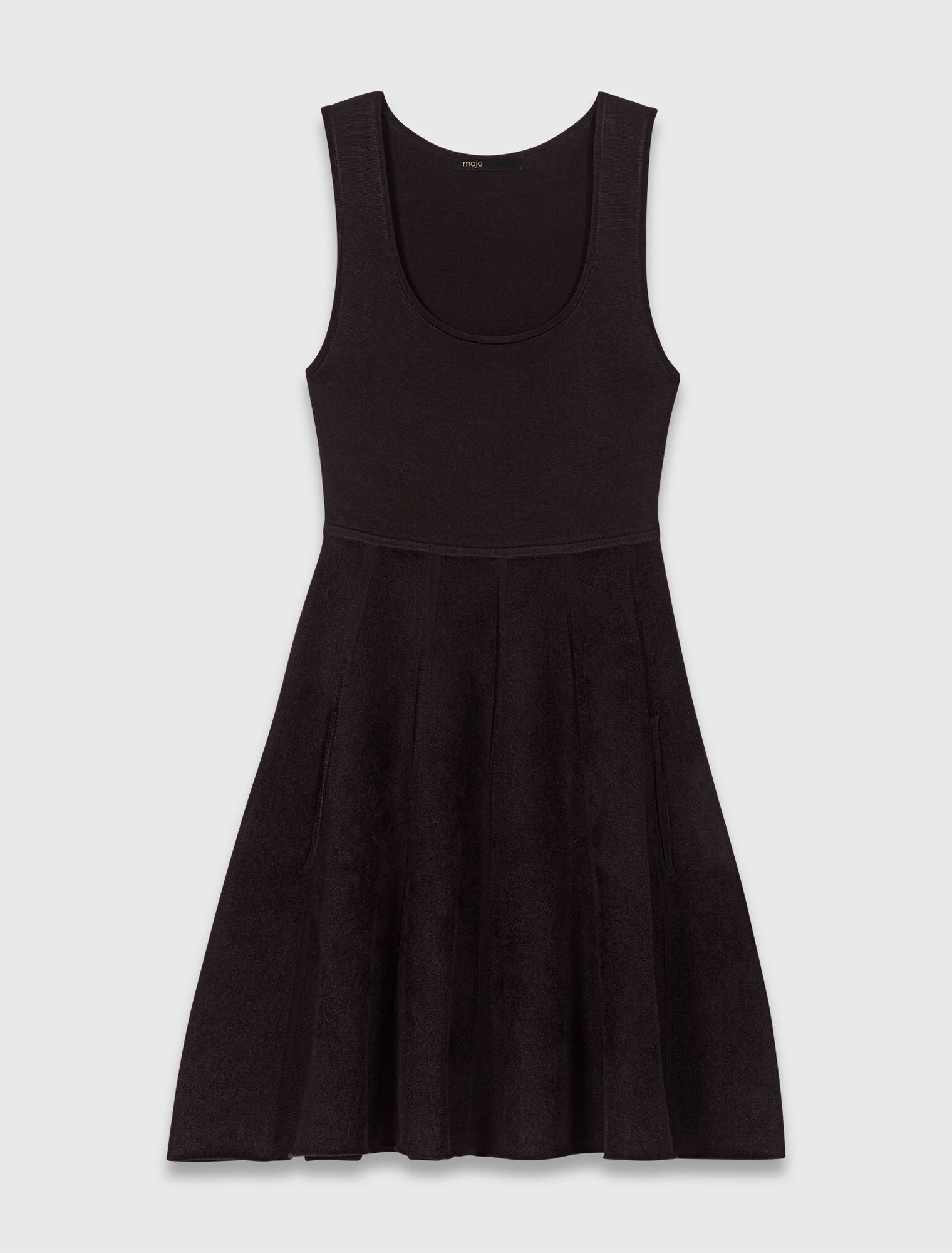 2-in-1-Kleid mit Samt-Effekt