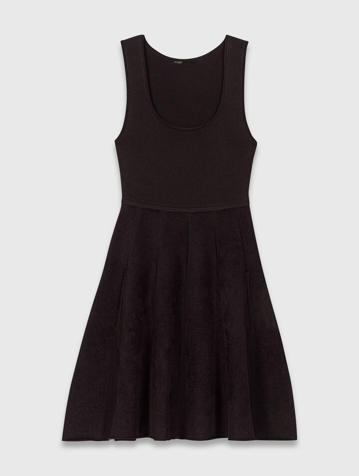2-in-1-Kleid mit Samt-Effekt