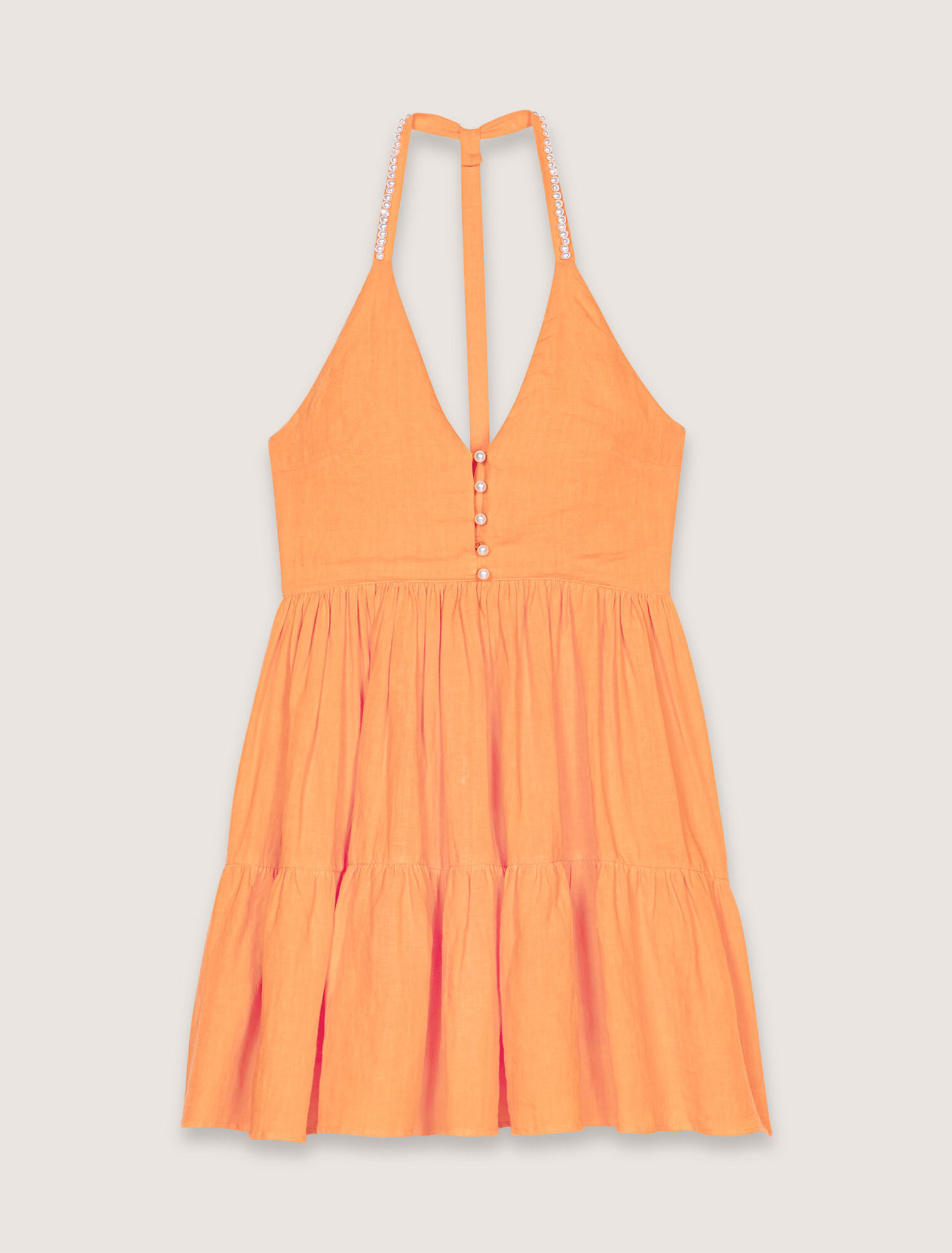 Kurzes Leinenkleid