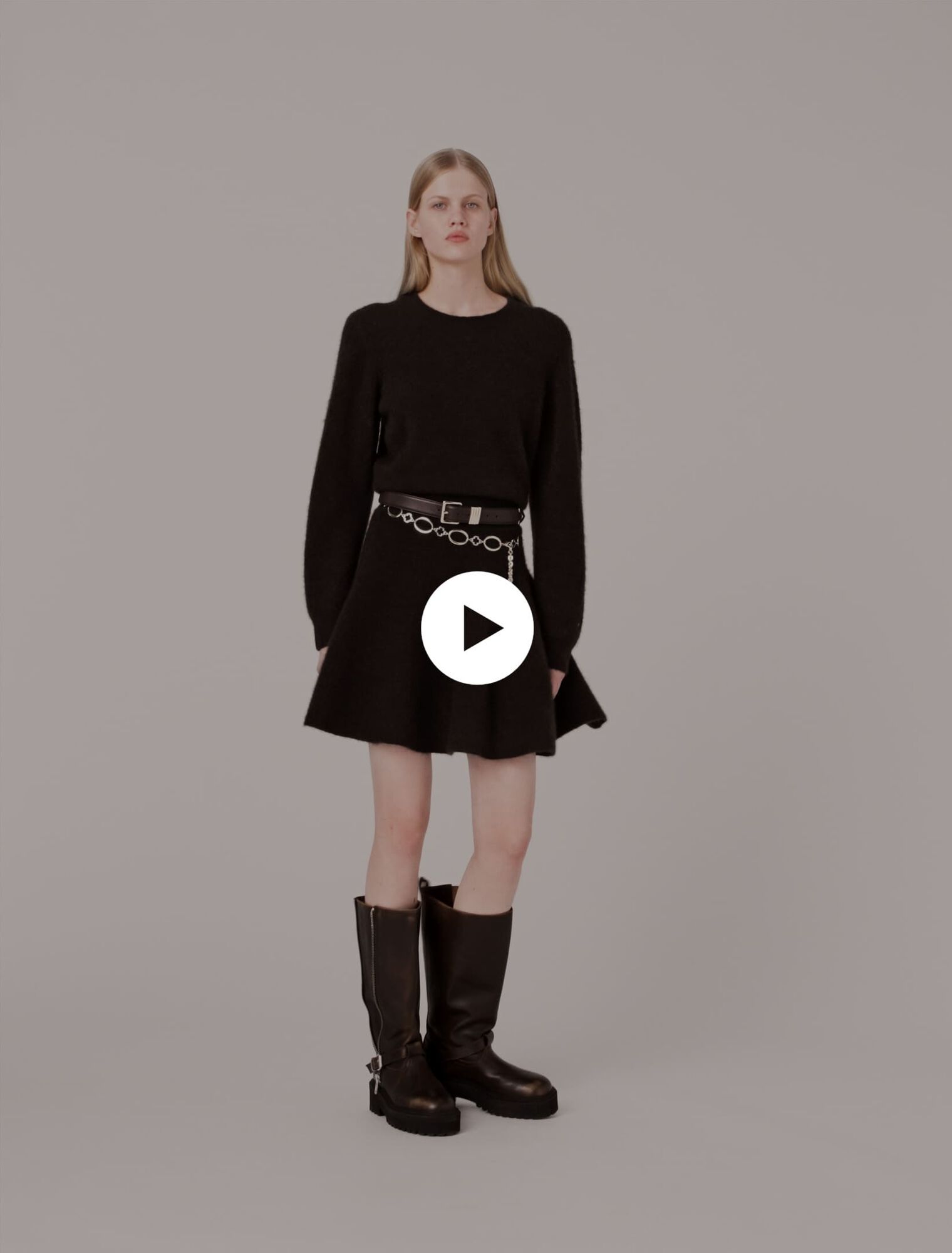 Kurzes Kleid aus Yak-Melange