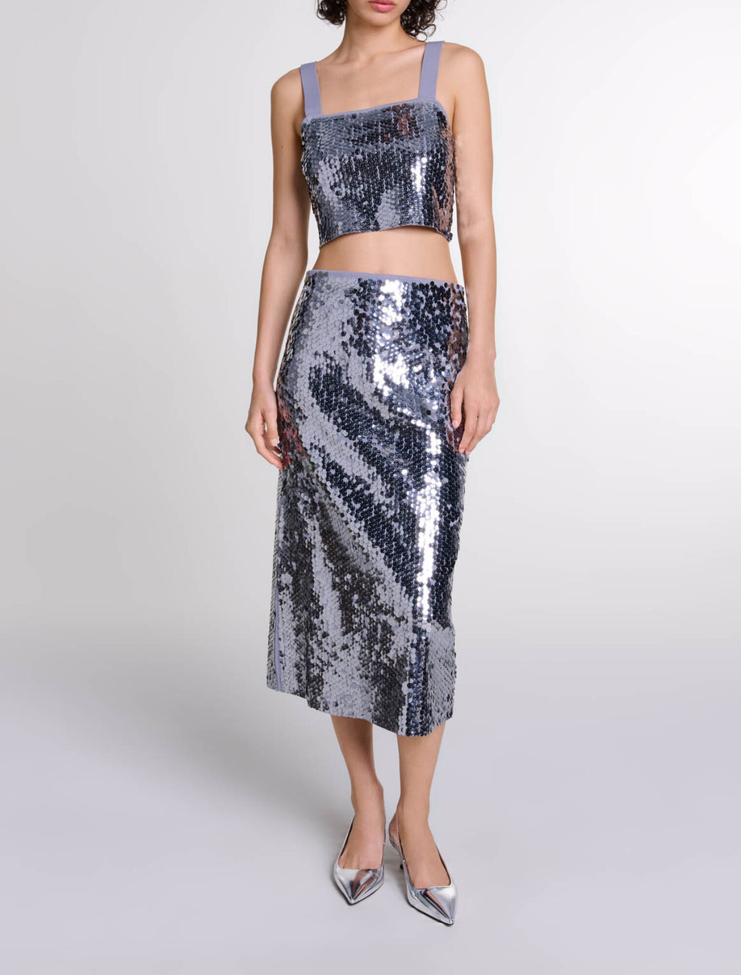 Stricktop mit Pailletten