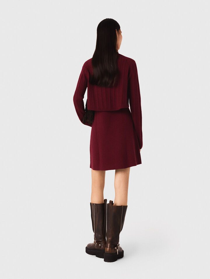 Strickkleid mit abnehmbarem Pulli