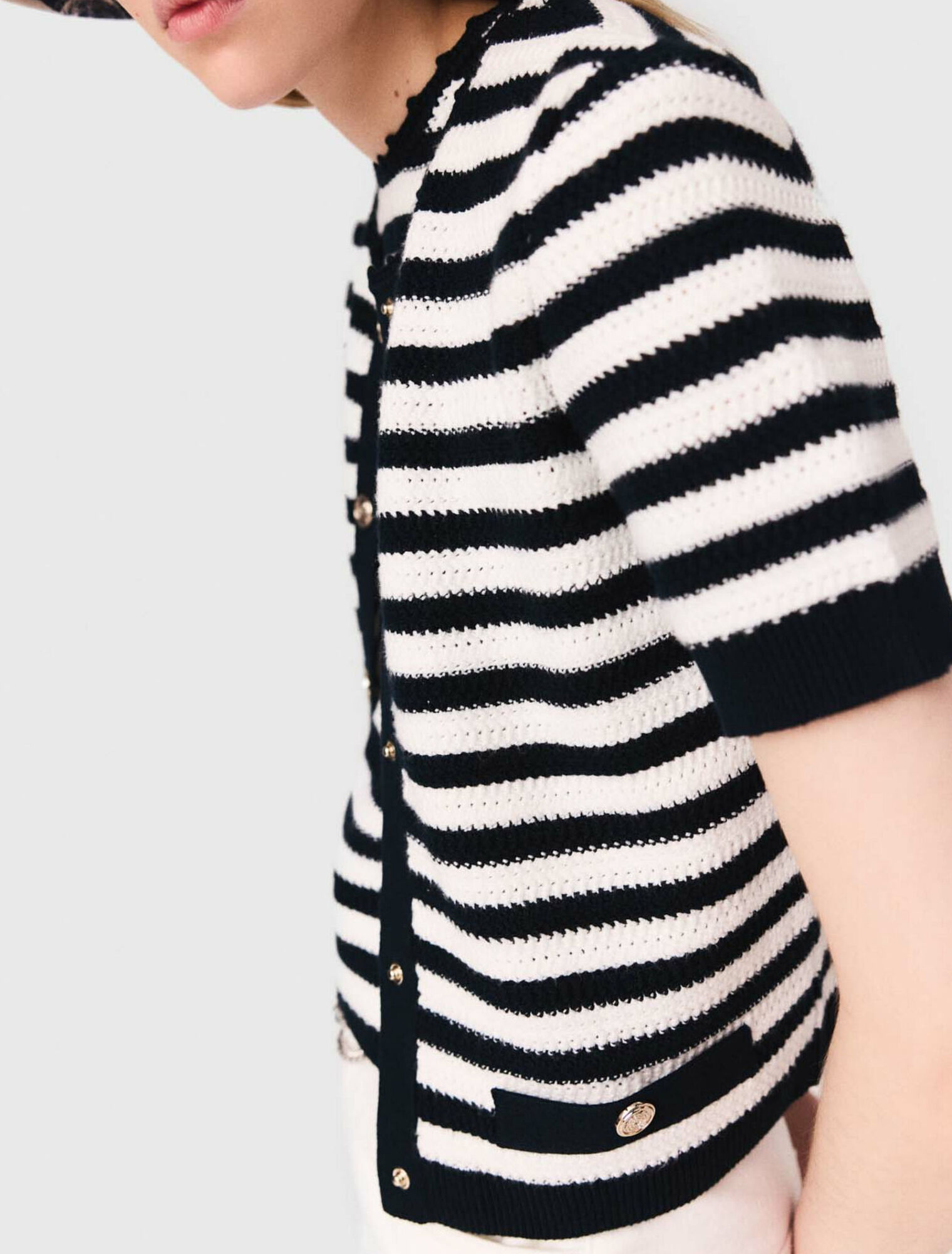 Kurzer geh&auml;kelter Cardigan