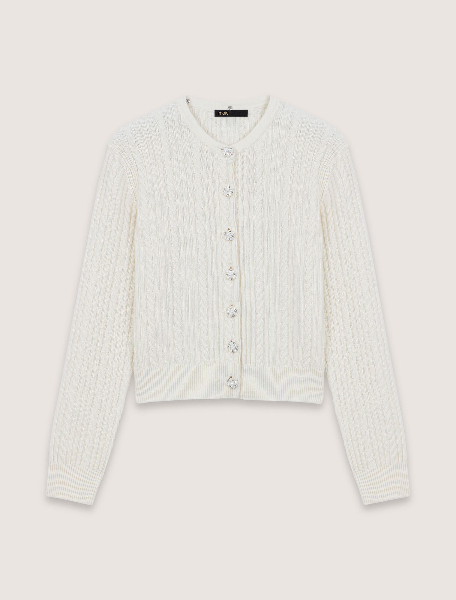 Strickjacke mit abnehmbarem Kragen