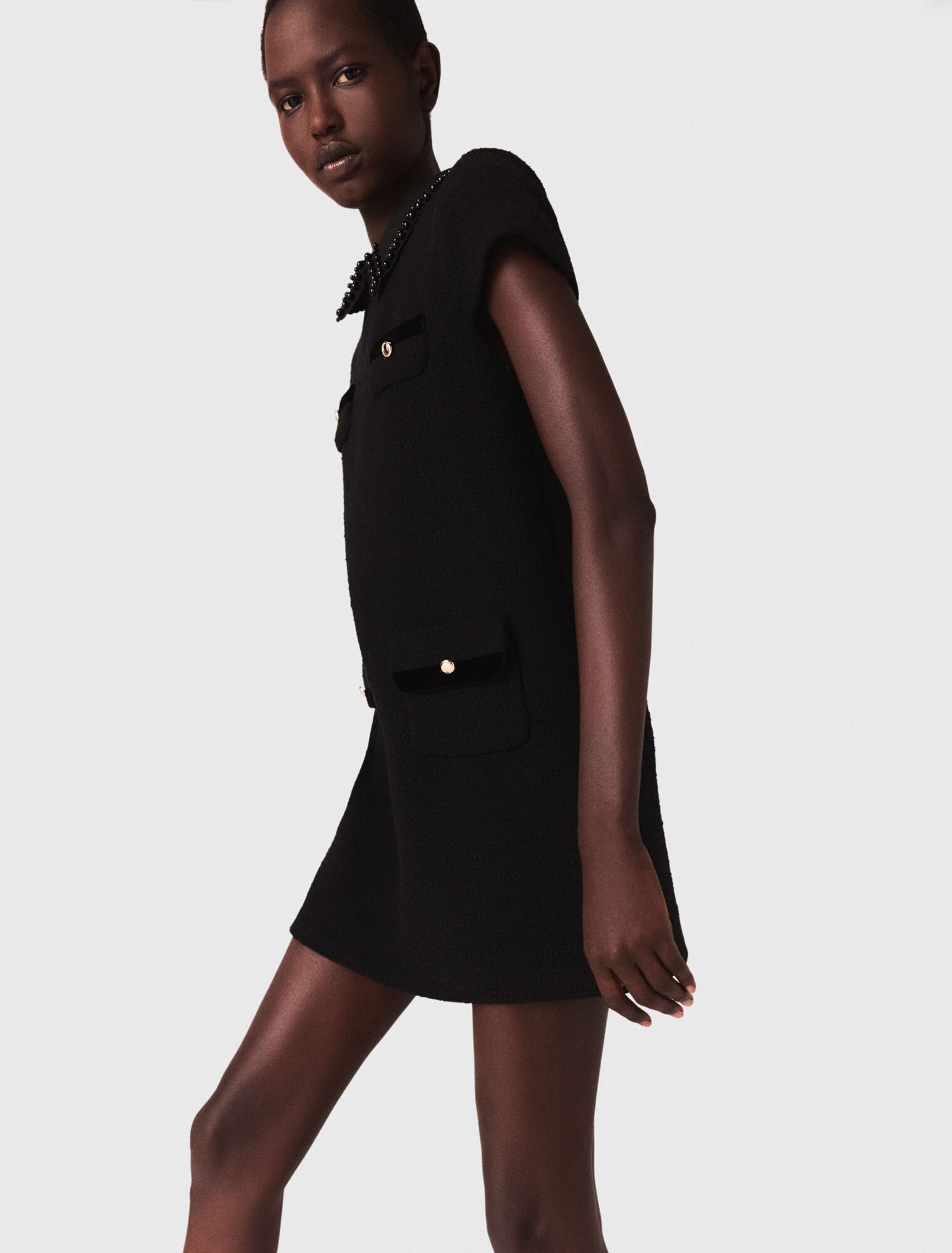Kurzes Kleid aus Tweed