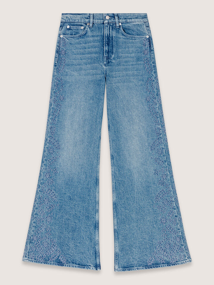 Bestickte Jeans