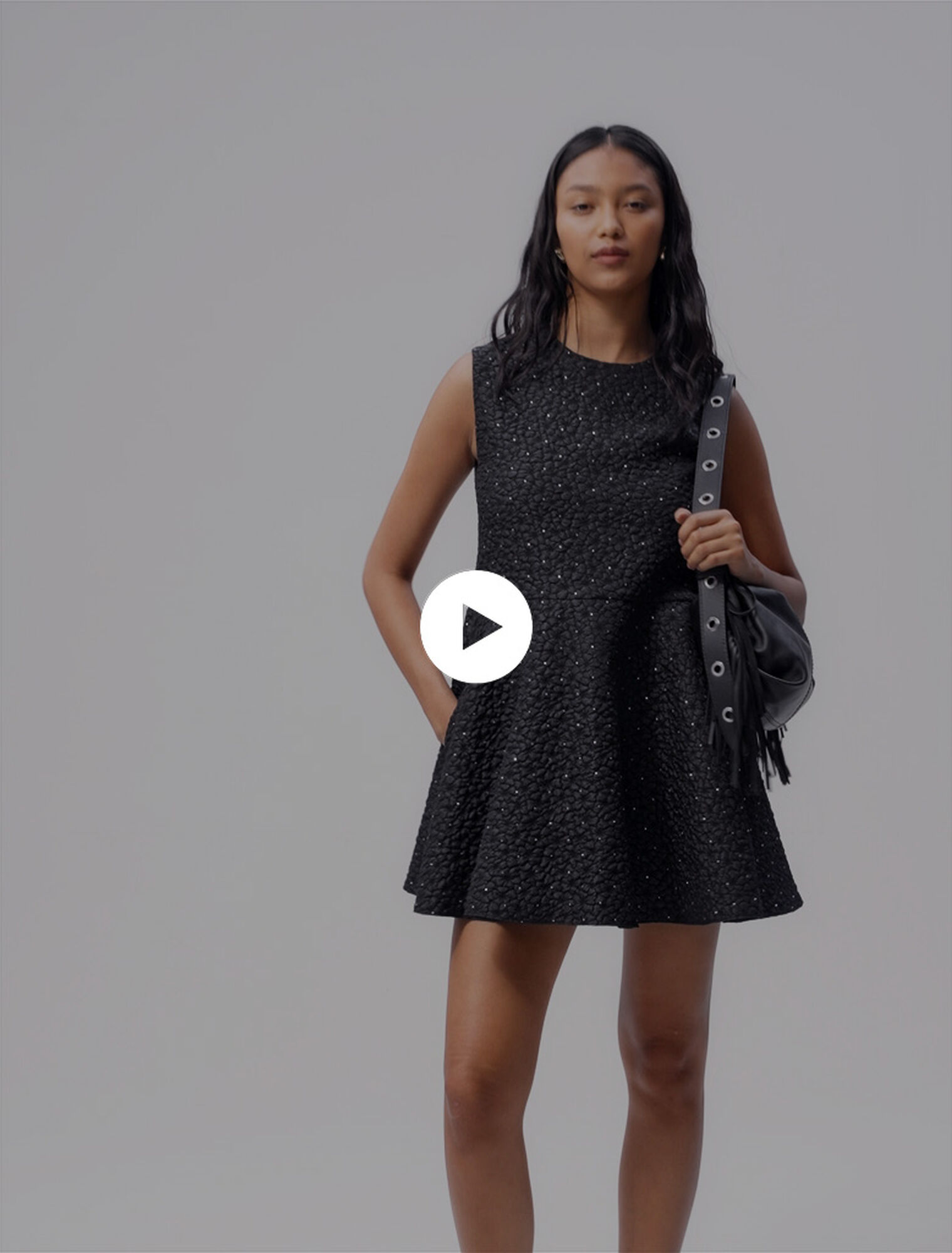 Kurzoverall-Kleid mit Strass