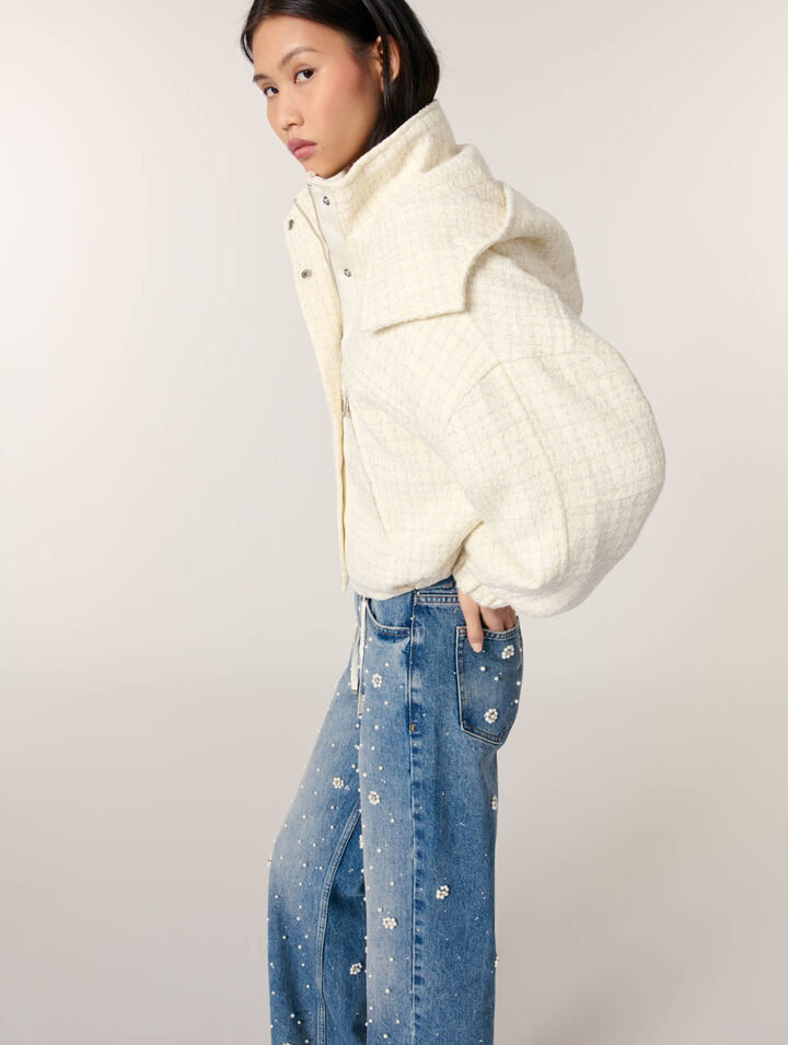 Daunenjacke aus Tweed