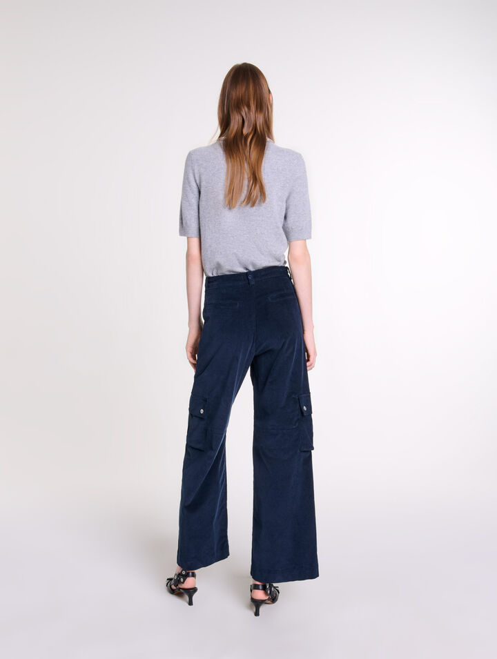 Cargohose aus Velours