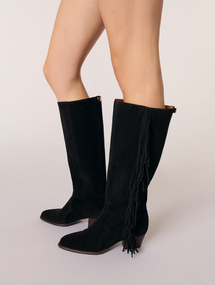 Westernstiefel aus Veloursleder