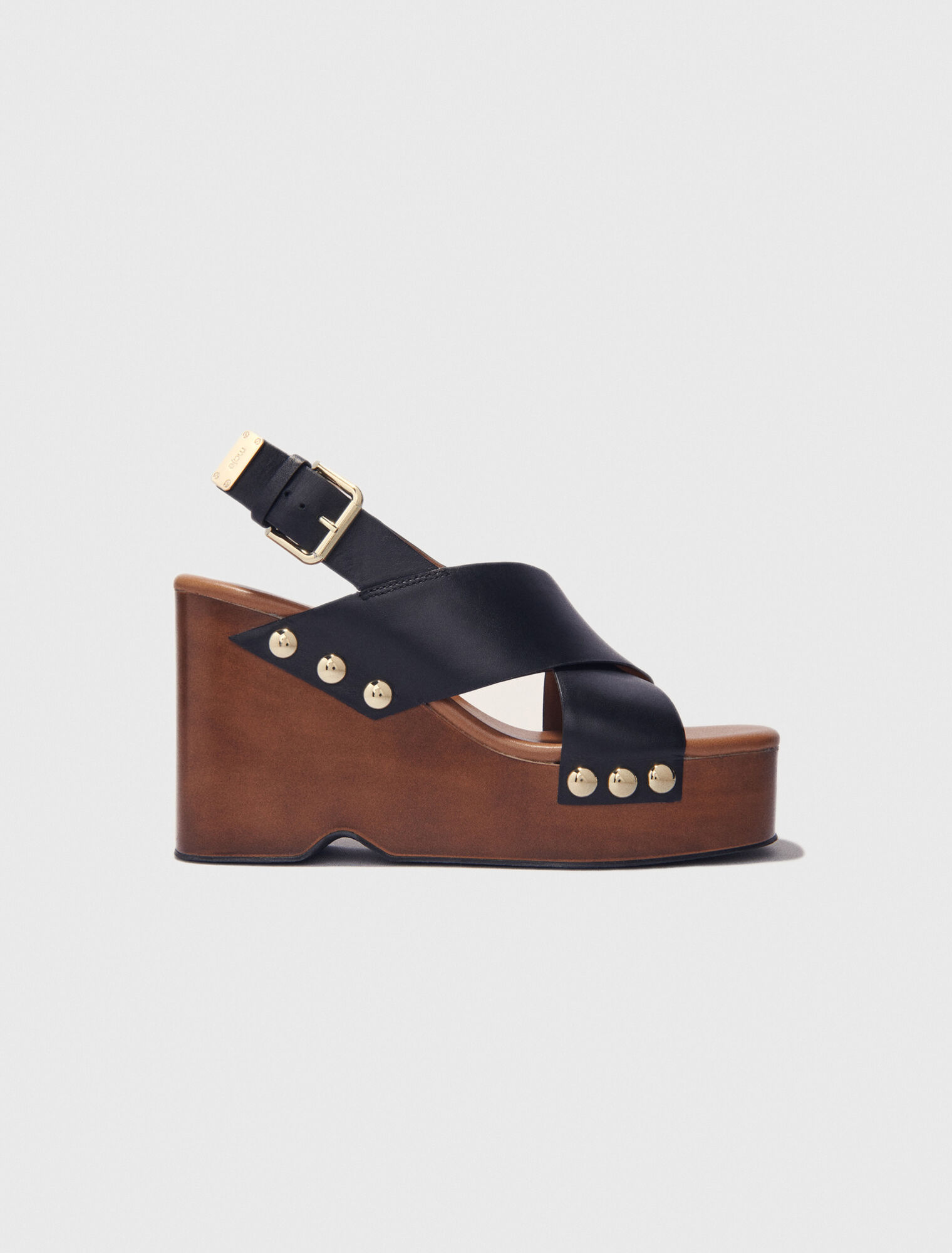 Plateau-Sandalen aus Leder