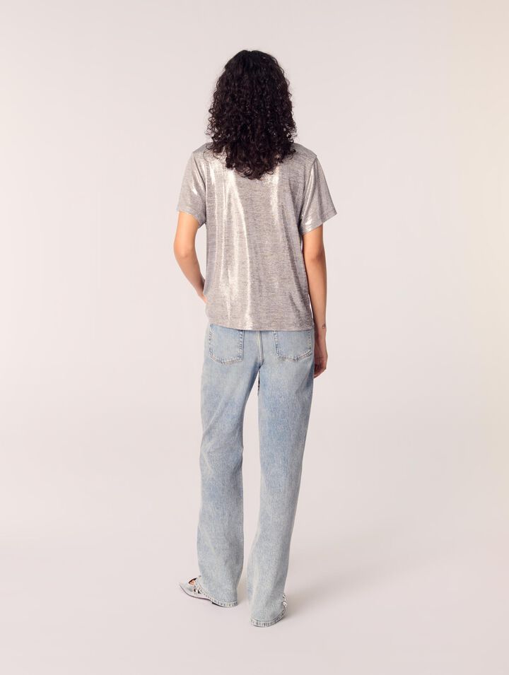 T-Shirt aus Lamé