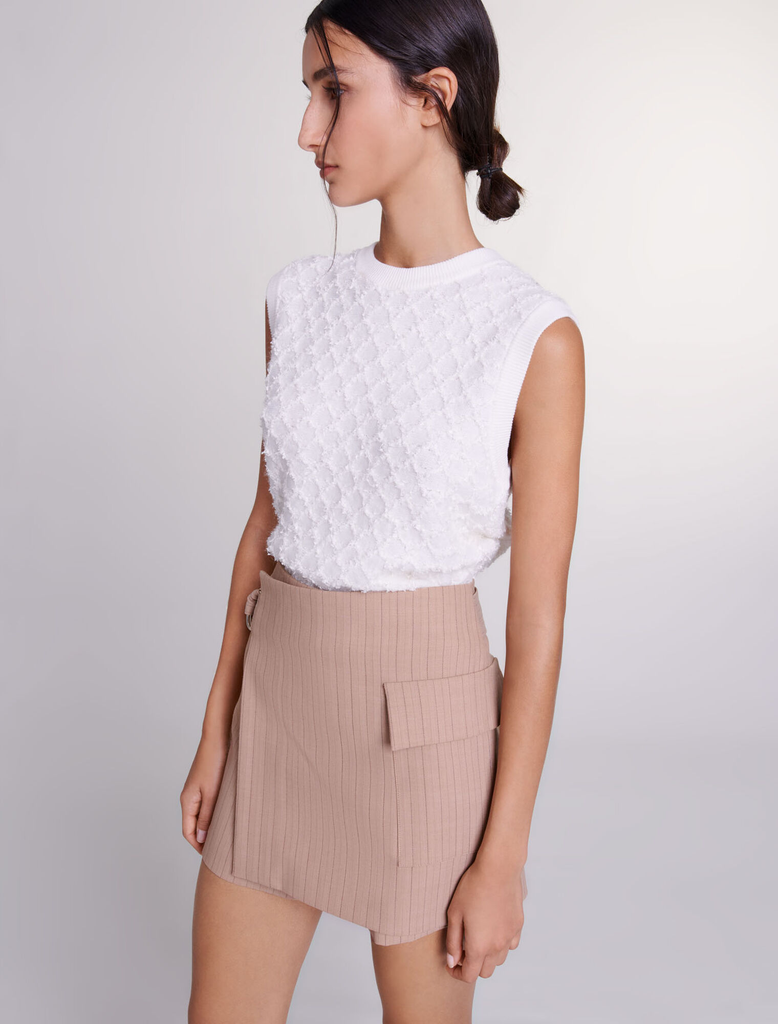 Gestreifte Shorts Trompe-l'Oeil