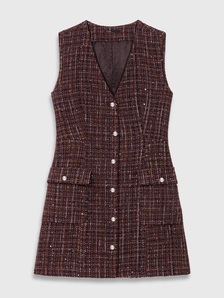 Kurzes Kleid aus Tweed
