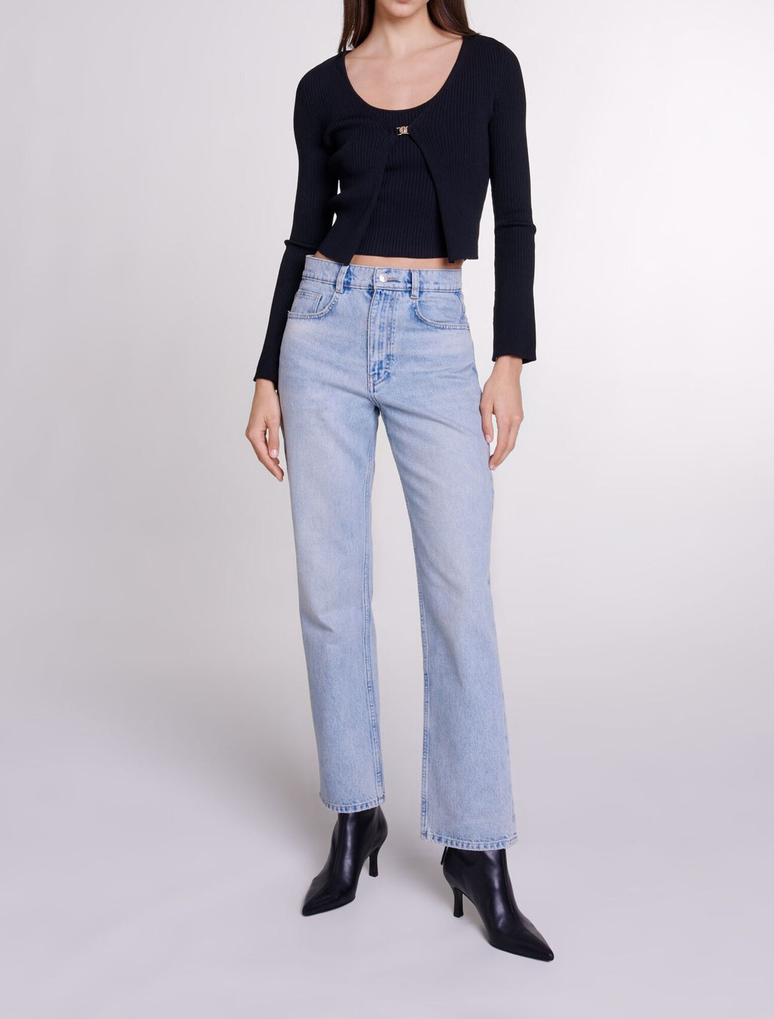 Twinset aus Strick mit Stretch-Anteil