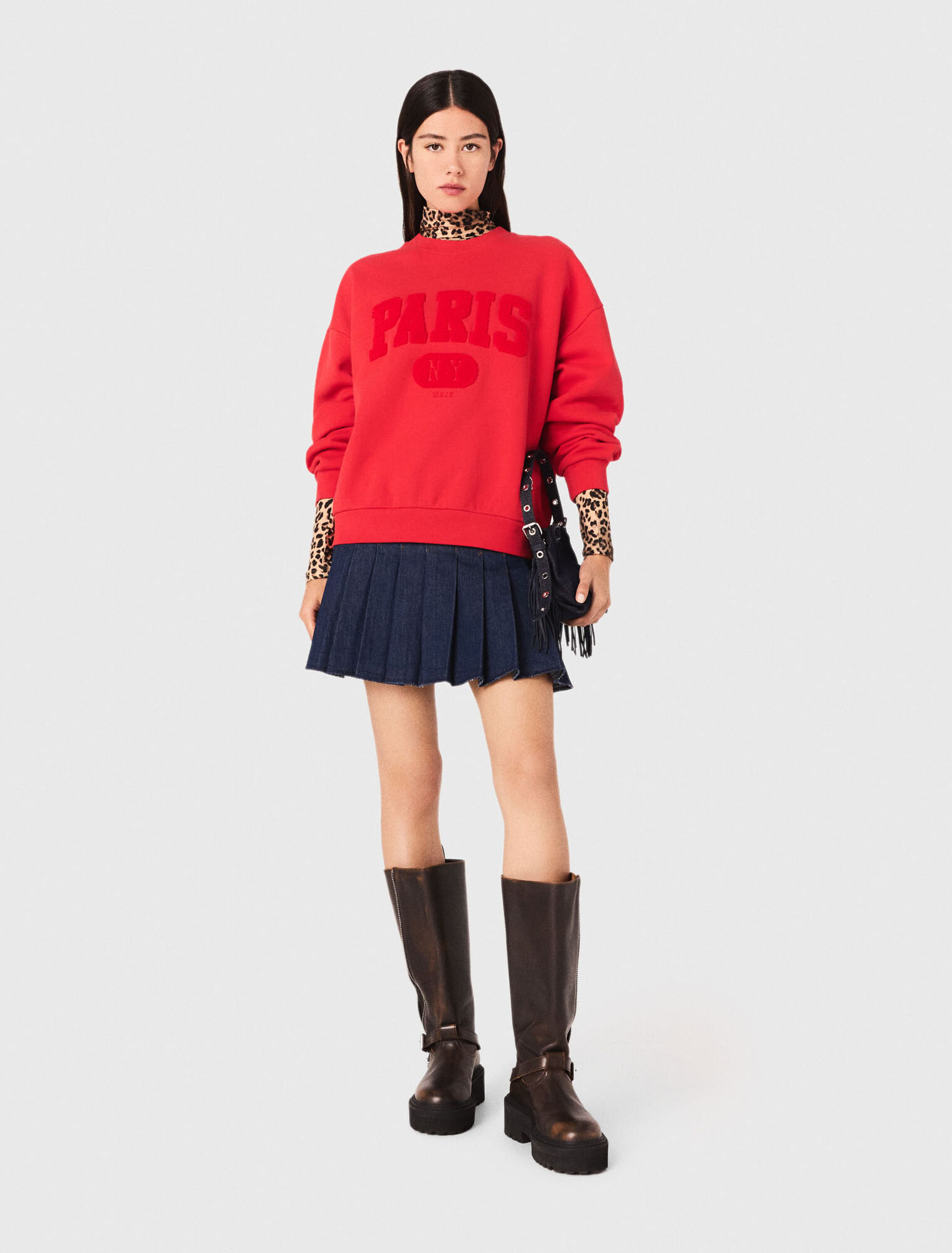 Sweatshirt mit Schriftzug PARIS NY