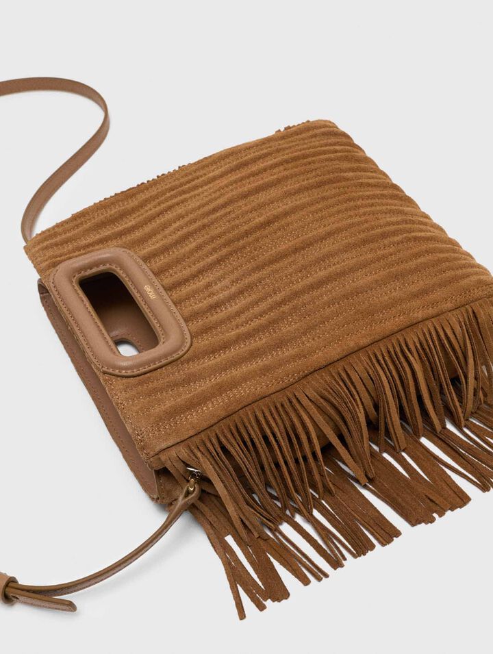 M-Tasche aus gestepptem Wildleder