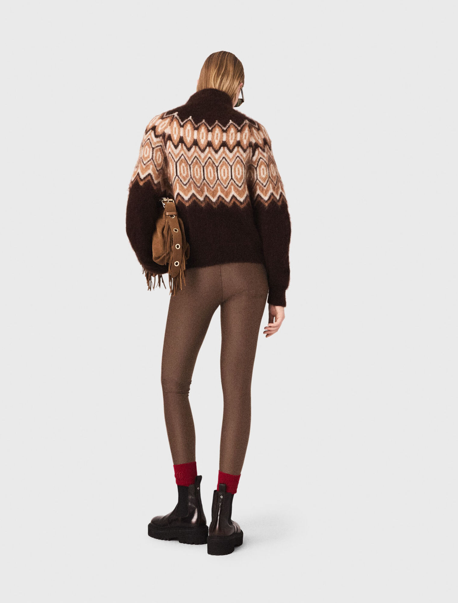 Fairisle-Pullover mit Stehkragen