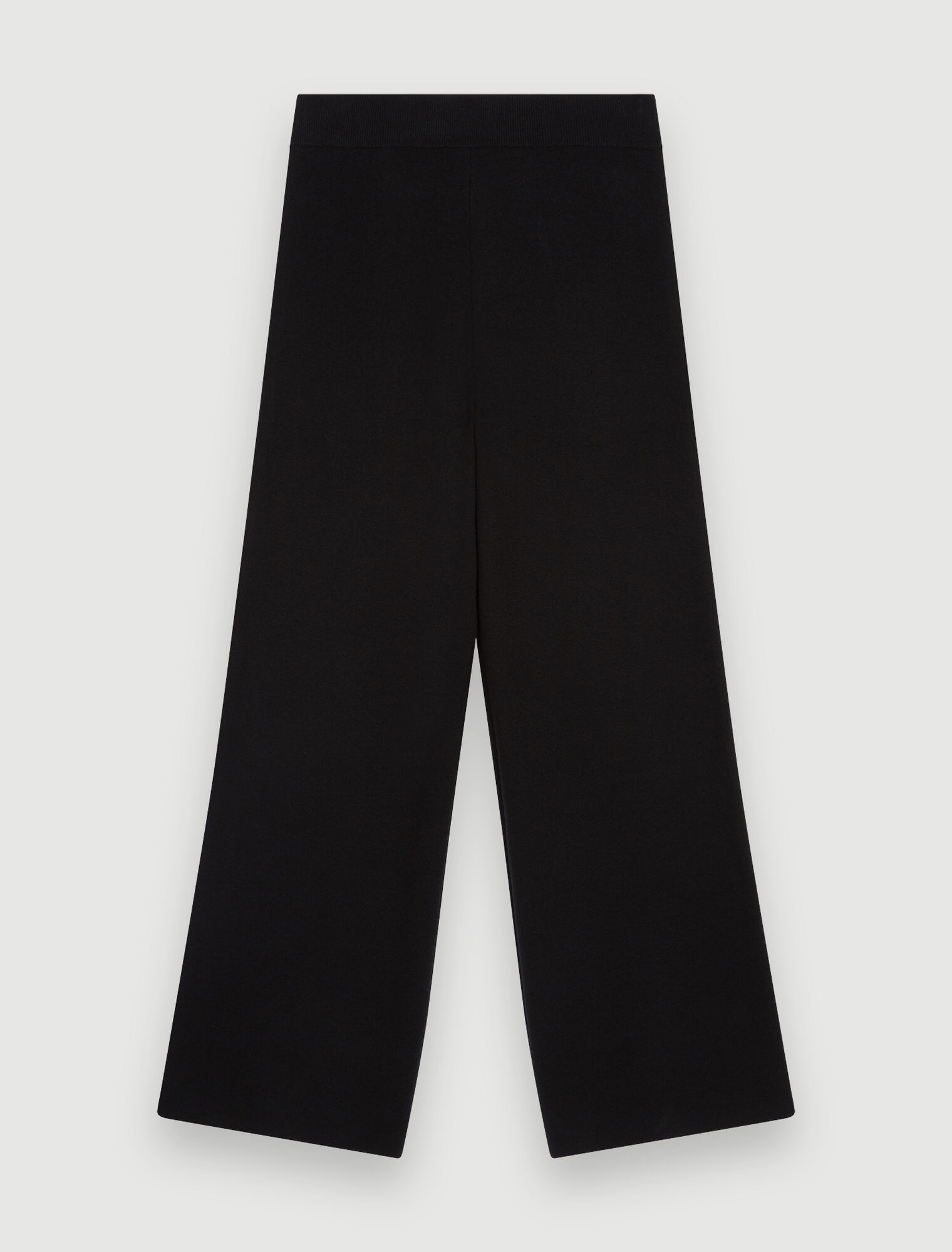 Schwarze, weite Hose aus Strick