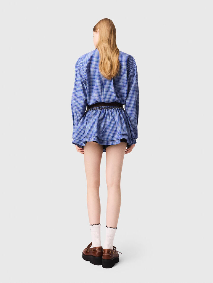 Stretch-Baumwoll-Overall mit Strass