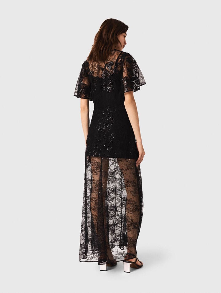 Langes Kleid aus Spitze