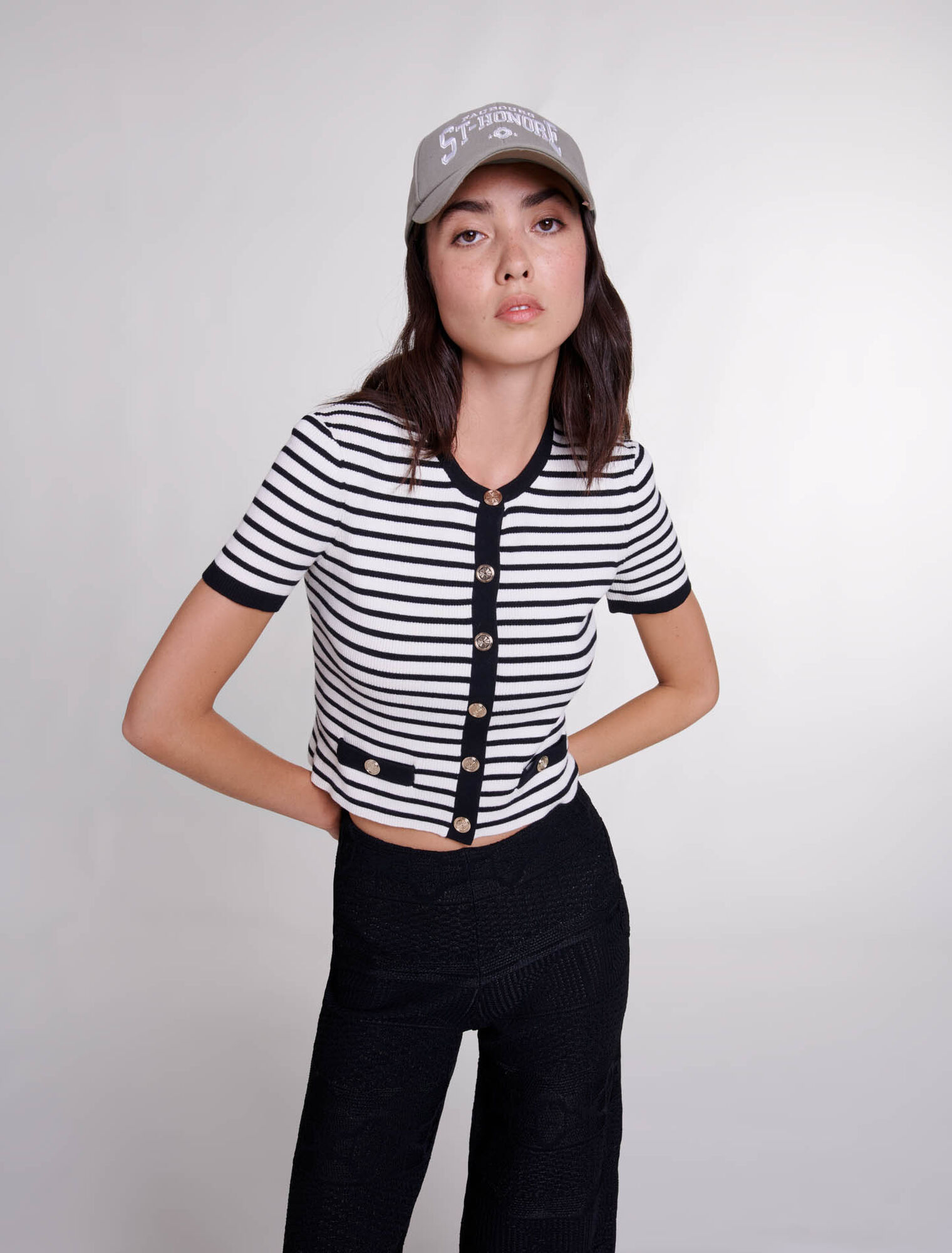 Kurzärmeliger Strickcardigan