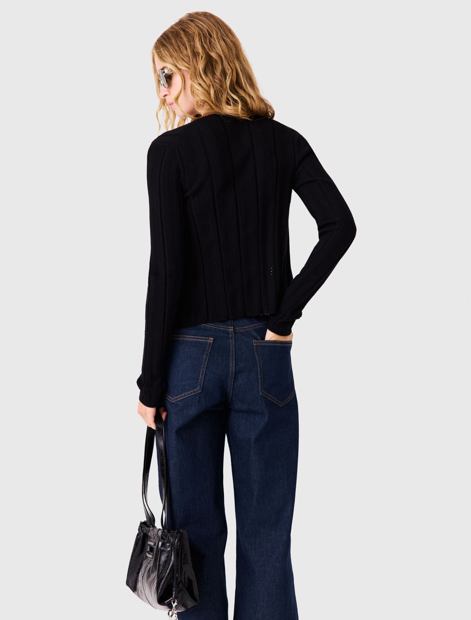 Twinset aus Pointelle-Strick