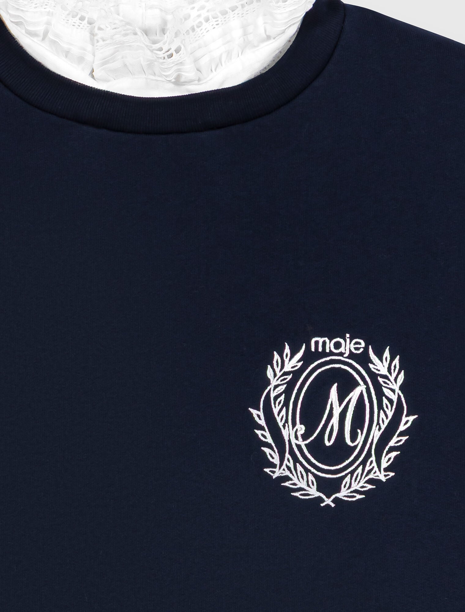 Sweatshirt mit Popeline-Details