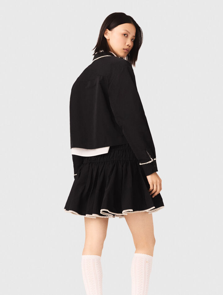 Taftrock mit Perlen-Details