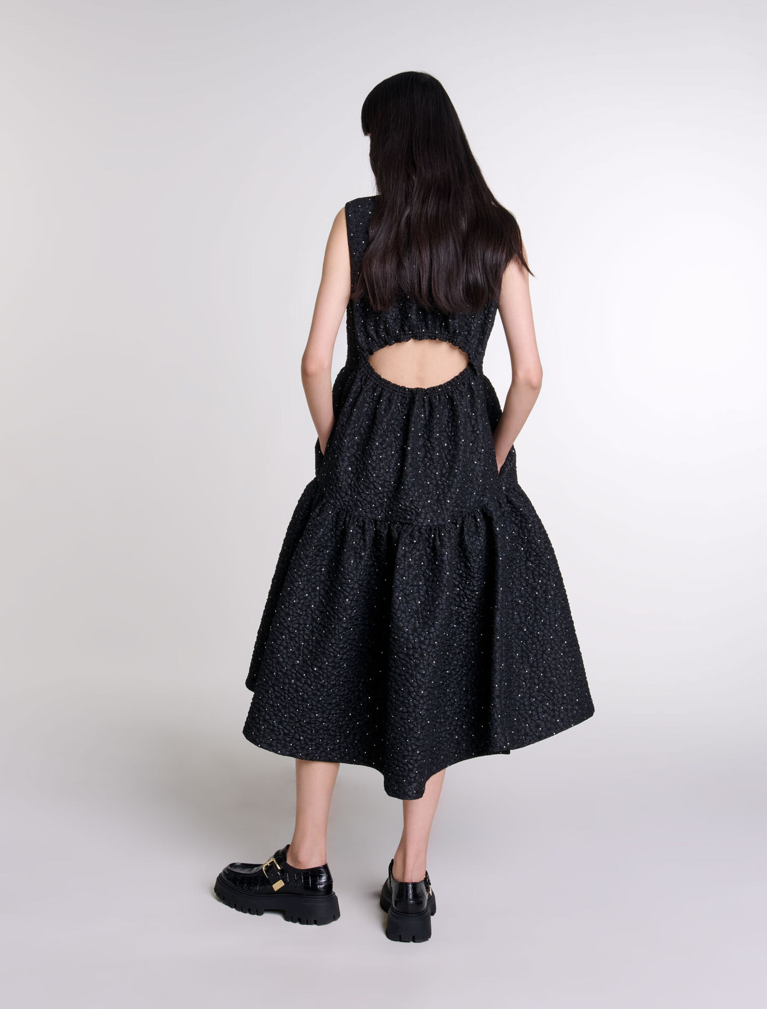 Langes Kleid mit Strass